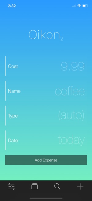Oikon 2 - Manage Your Expenses