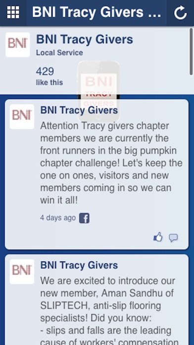 BNI Tracy Givers Mobile Hub screenshot 2