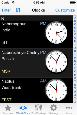 World Clock Gold–Time Zones screenshot 4