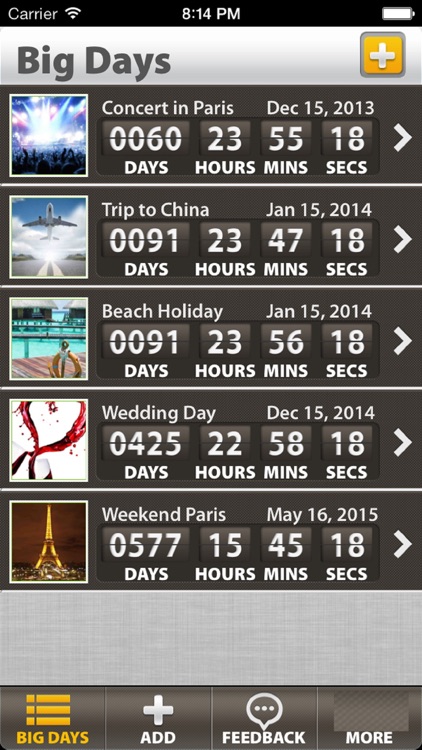 Big Days of Our Life Countdown