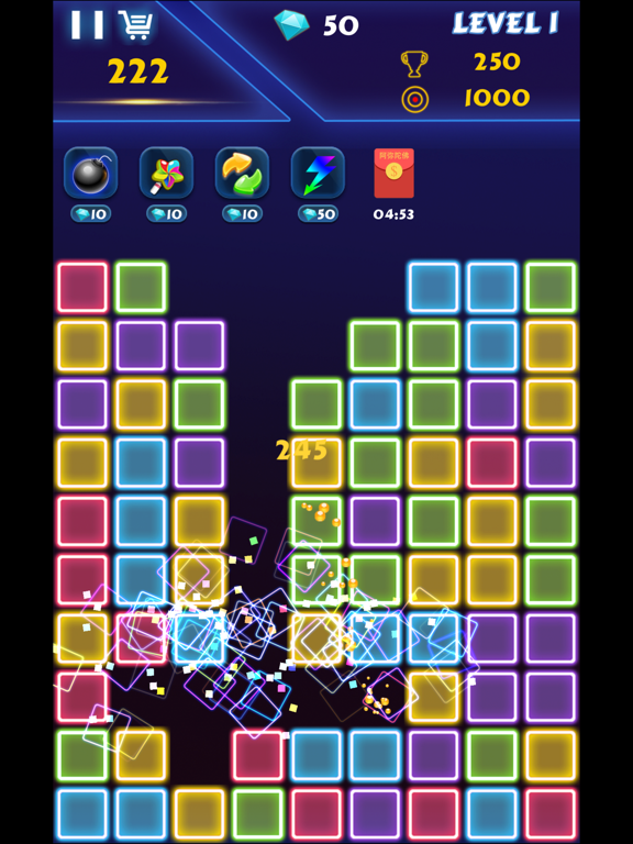 glow popping block puzzle gameのおすすめ画像2