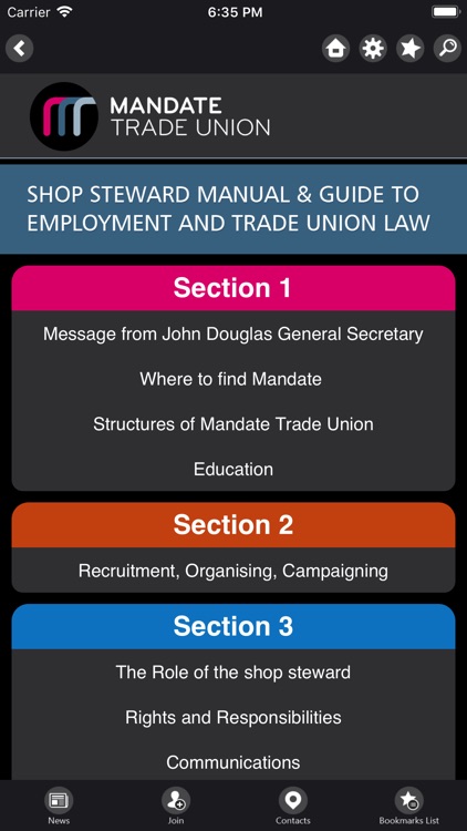 mandate trade union app