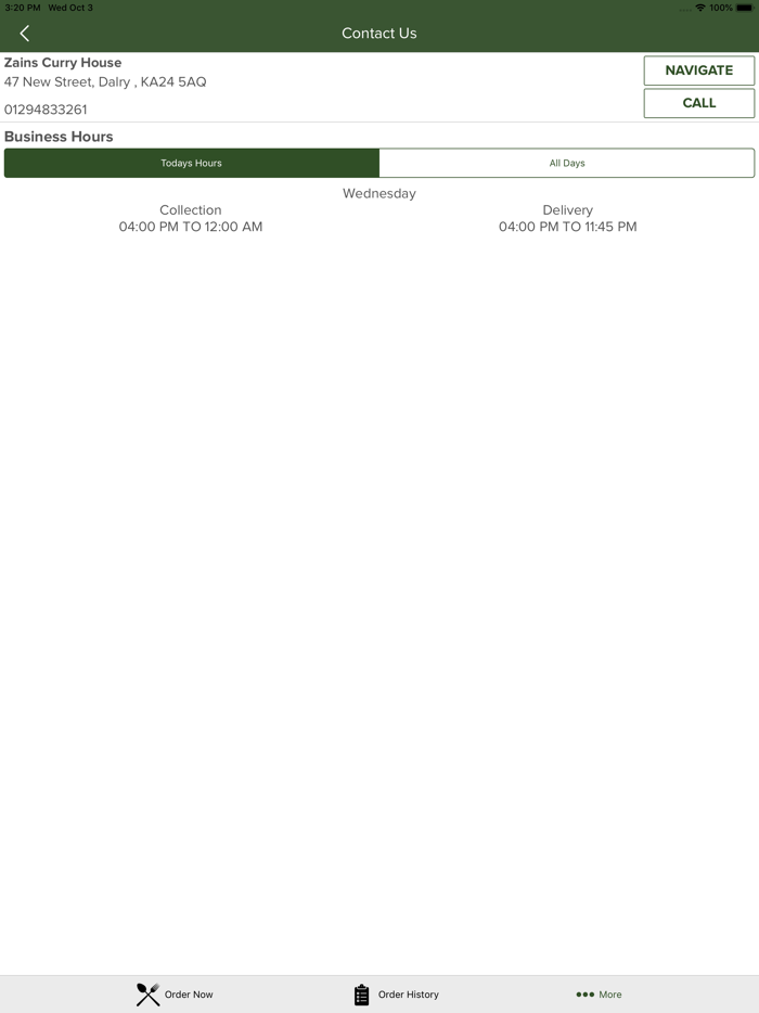 Zains Curry House Dalry