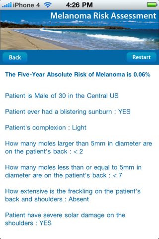 Melanoma Risk Assessment Tool screenshot 4