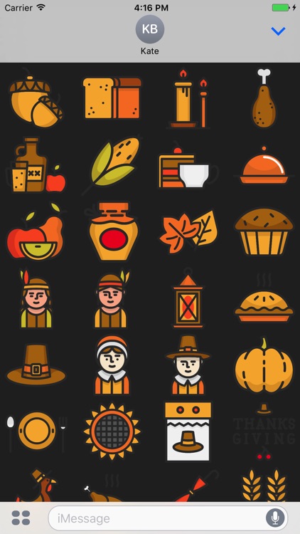 Happy Thanksgiving Stickers.