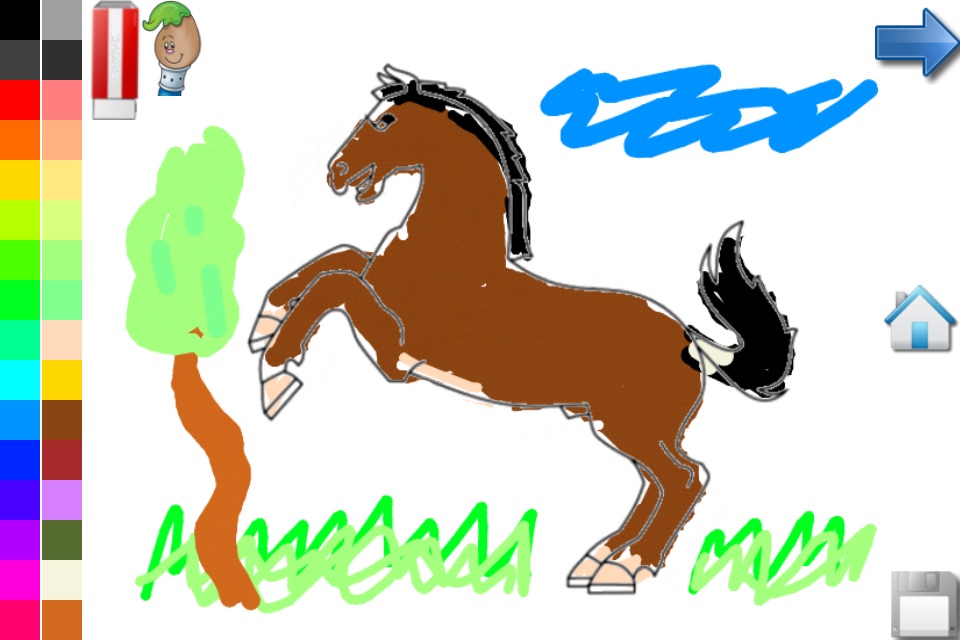 Coloring Book: Horses and Pony screenshot 2