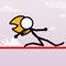 Let's take stick man far who is running