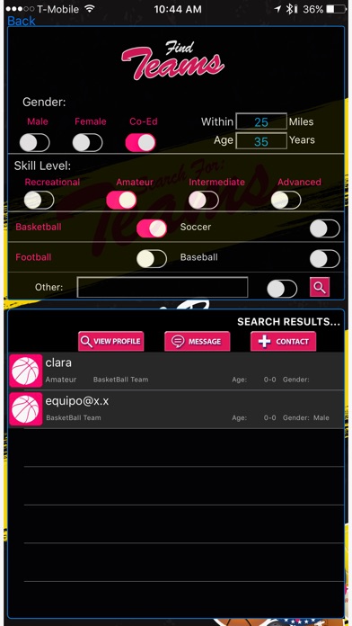 The Team Match App screenshot 3