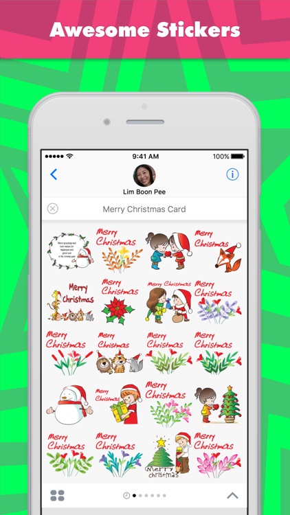 Merry Christmas Card stickers