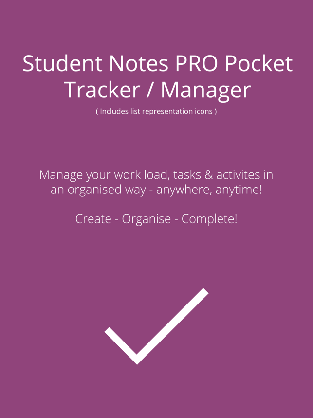 Student Notes PRO Pocket Tracker / Manag