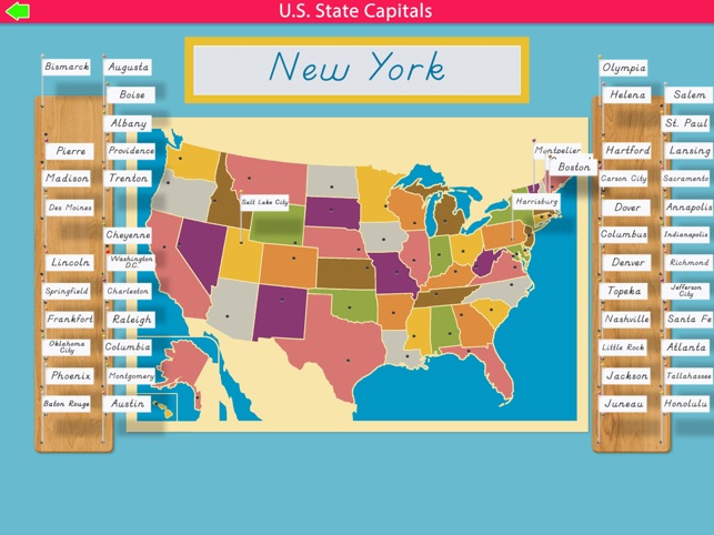 U.S. State Capitals -Montessori Geography for Kids(圖2)-速報App