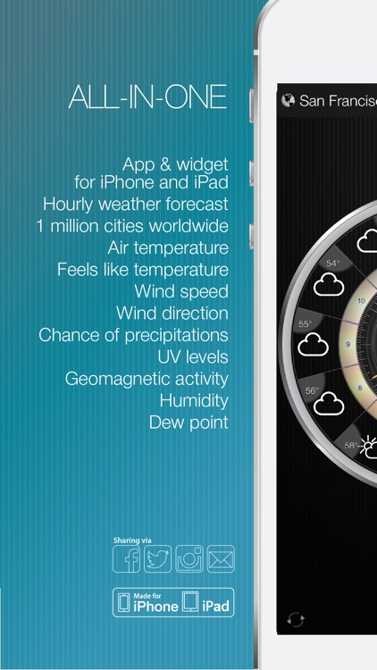 Weather Clock Widget-Local Hourly Weather Forecast