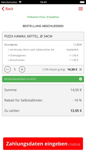 Fellbacher Pizza(圖2)-速報App