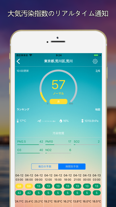天気の監視-リアルタイムPM 2.5と温度 screenshot1
