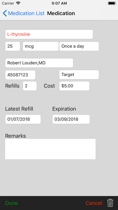 MedList Self Treatment Manager screenshot 2