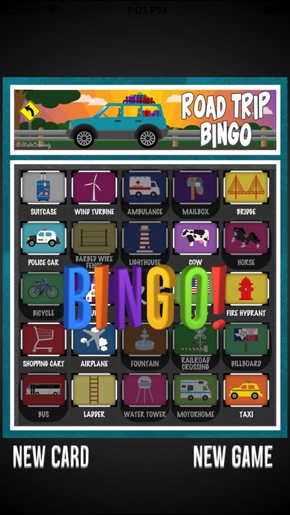 Activity Bingo Travel