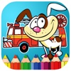 New Fire Truck And Patrol Coloring Book