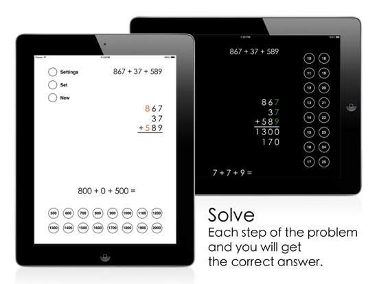 Partial Sums Addition Screenshots
