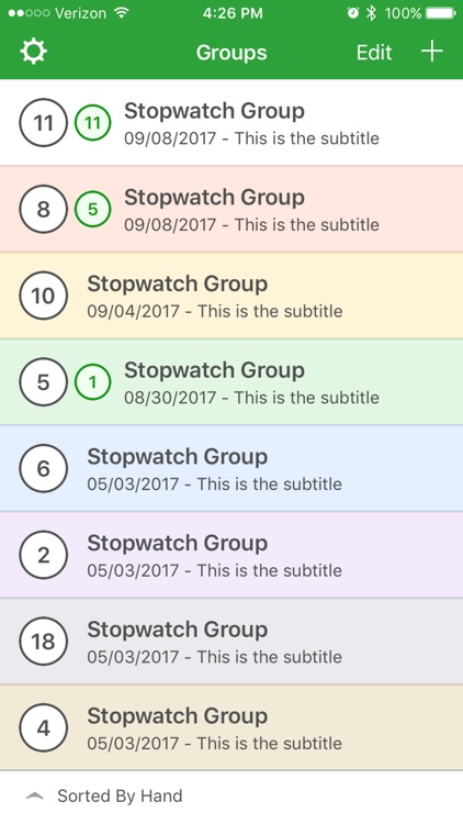 Stopwatch Groups