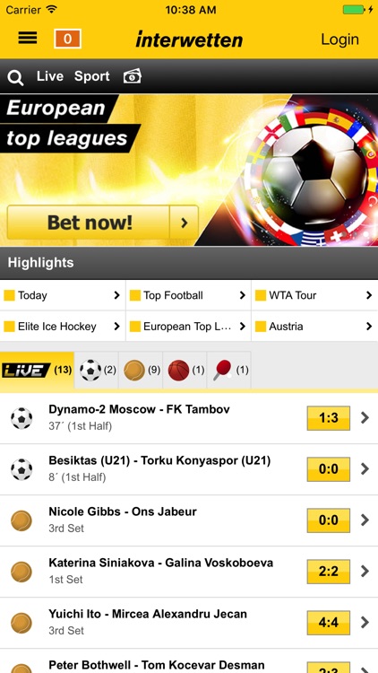 Interwetten - αθλ. στοιχήματα screenshot-0