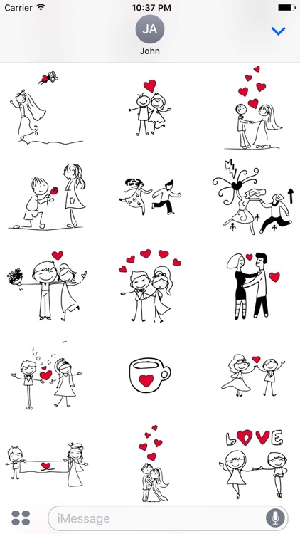 Wedding Love Couple Doodles