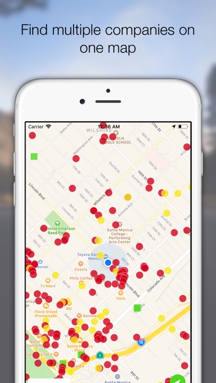 Scooter Map for Chargers
