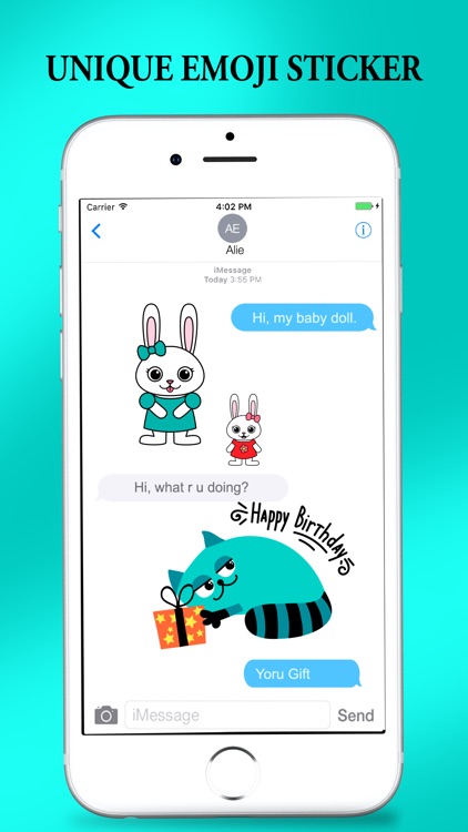 Bunny Cat Stickers for iMessage