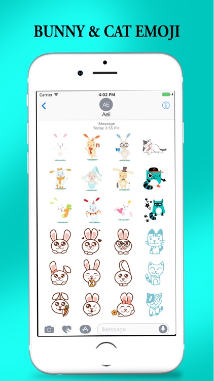 Bunny Cat Stickers for iMessage