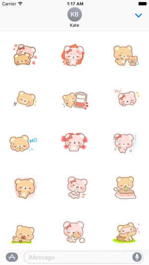 Love and Bear BearMoji Sticker(圖2)-速報App