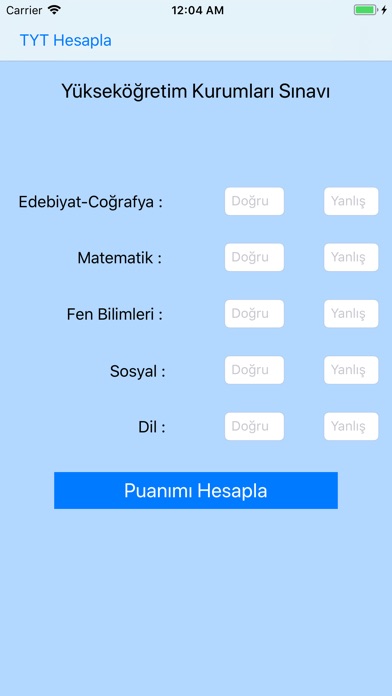 YKS Puan Hesaplama screenshot 2