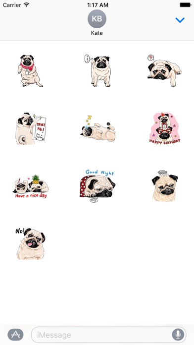 Cute Pug Wonderful Dog Sticker screenshot 3