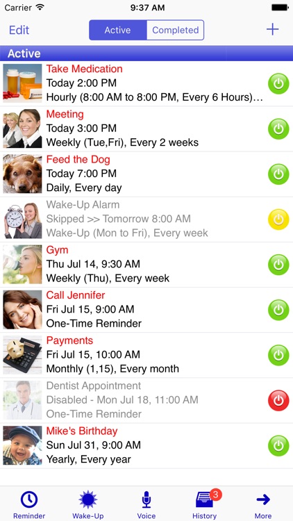 Reminders with Voice Reminder