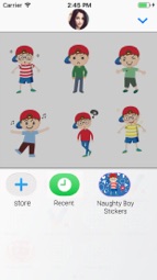 Naughty Boy Animated Stickers Captura de tela 4