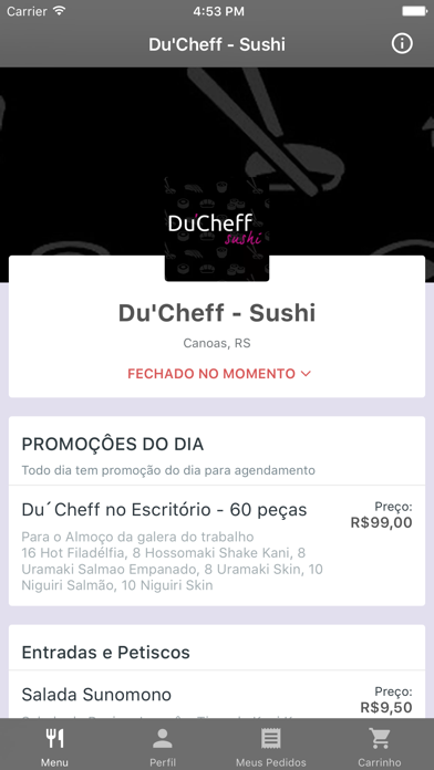 How to cancel & delete Du'Cheff - Sushi Delivery from iphone & ipad 1