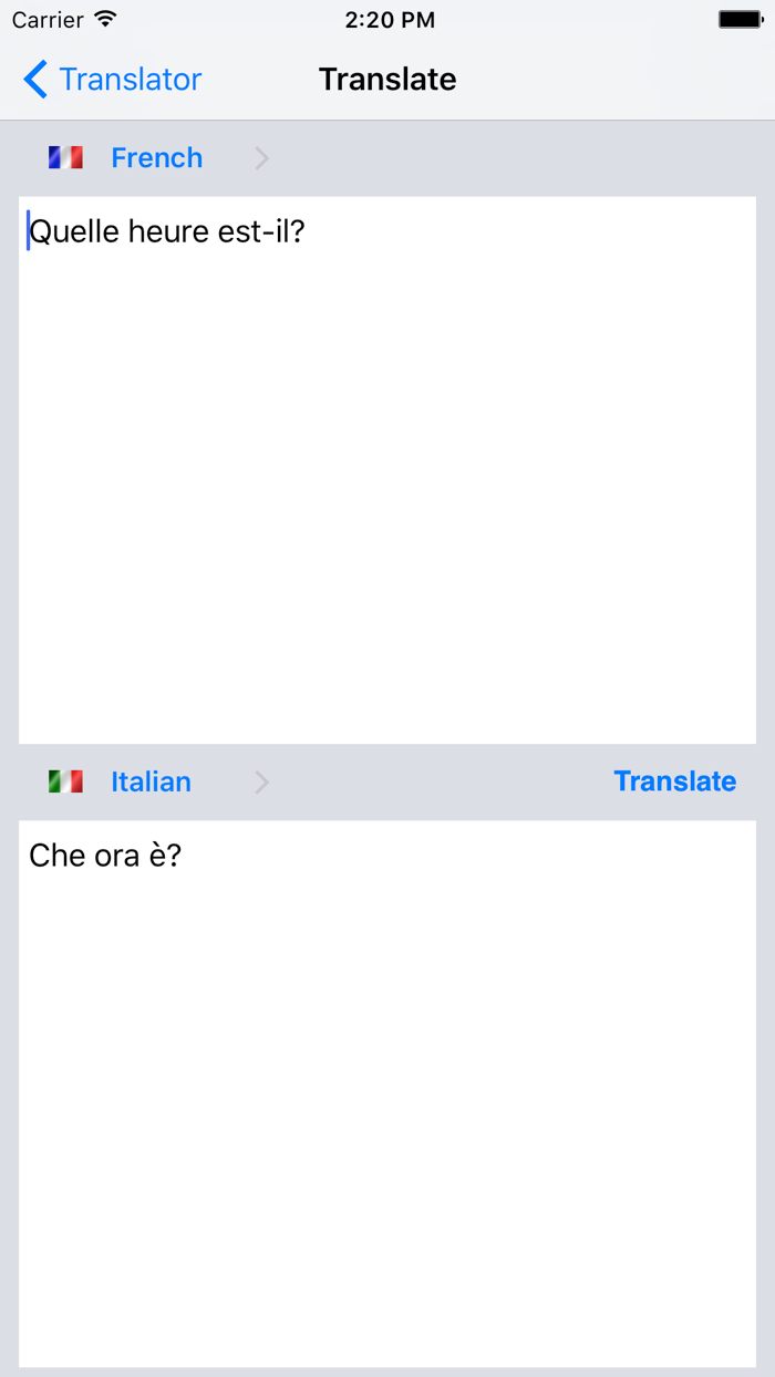 Offline Translator Fr-It