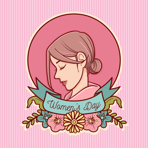 Beautiful Women's Day Stickers Icon