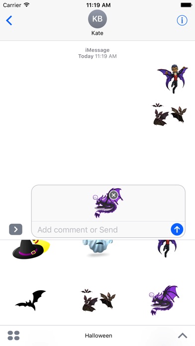 Halloween Sticker Bat screenshot 2