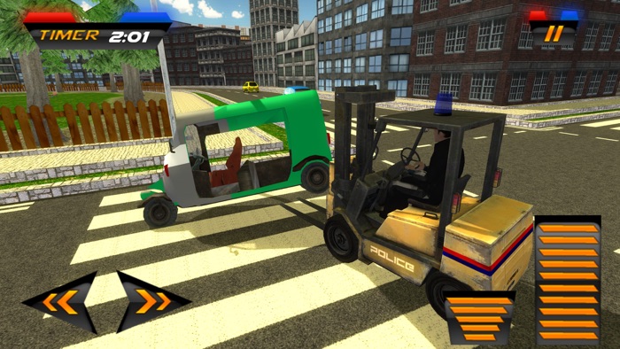 汽车升降机警察交通工具和亲运输sim