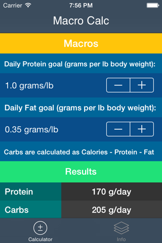 IIFYM Macro/Calorie Calculator screenshot 3