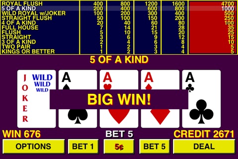Video Poker ⋆ Jokers Wild screenshot 3