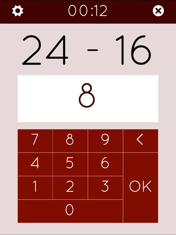 Вычитание Математика игра на iPad