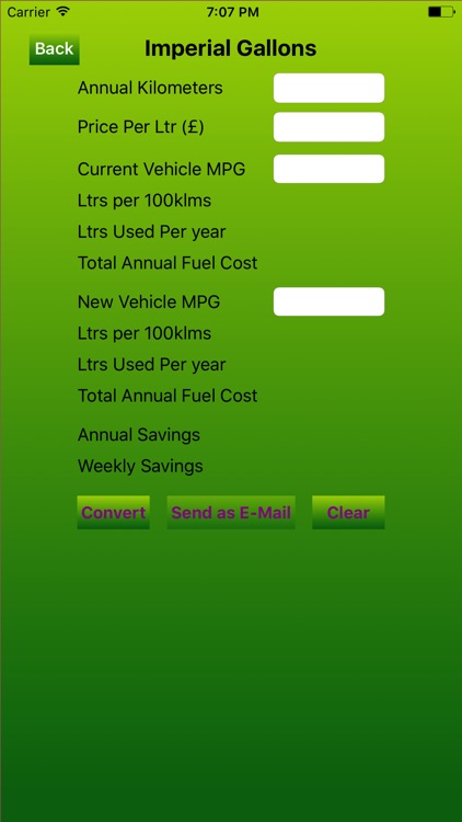 MPG to L/100km (Fuel,Saving)