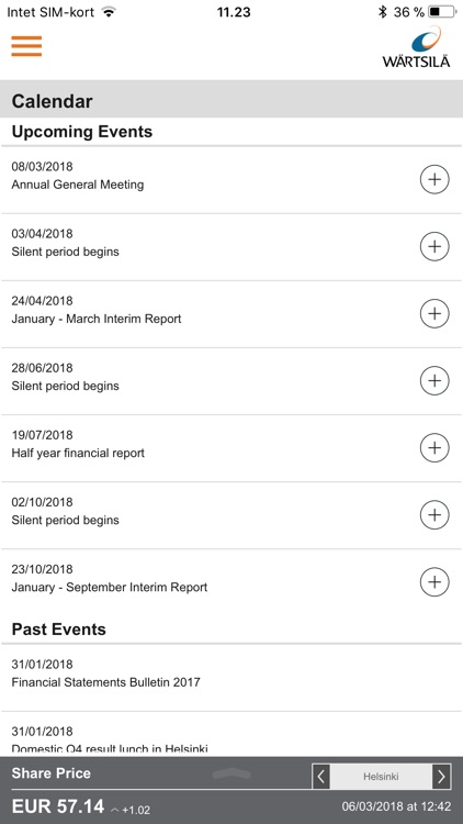 Wärtsilä Oyj IR App screenshot-3