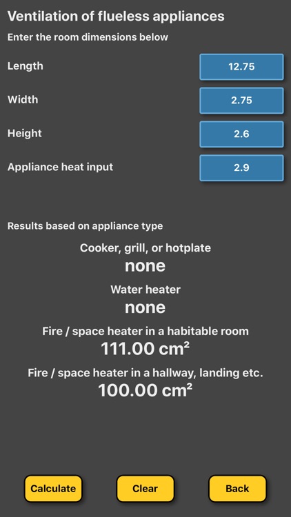 Ventilation Calc - Natural Gas