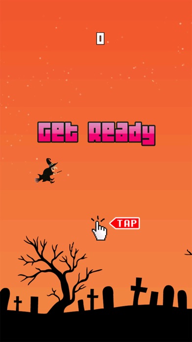 Halloween Flappy Witch Game screenshot 2