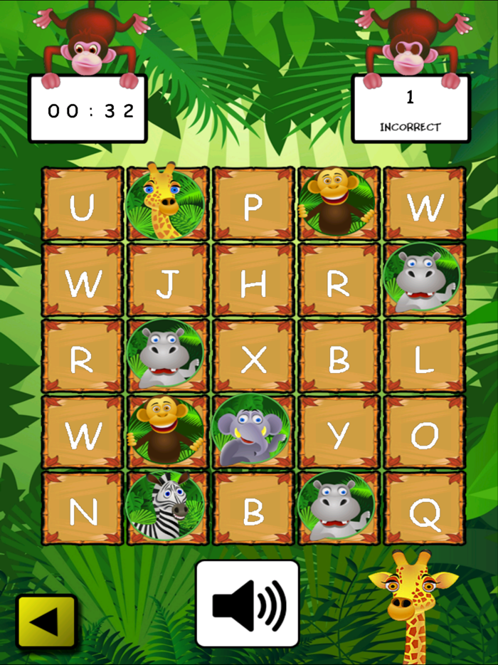Jungle ABC Bingo