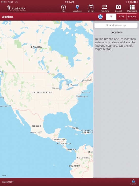 Alabama Credit Union - ACUmBranch℠ iPad Version