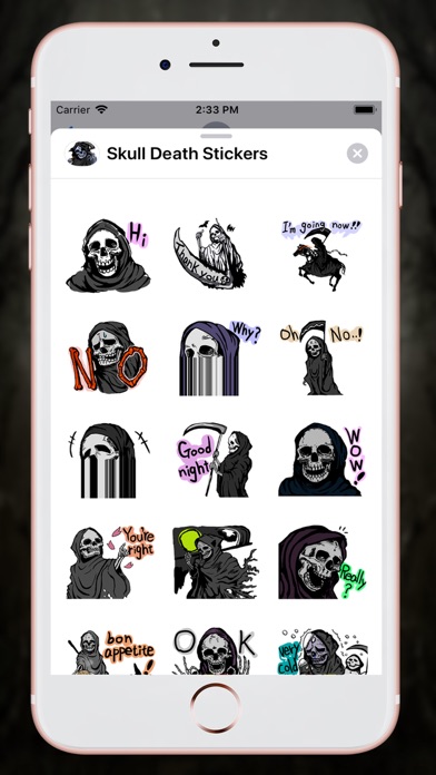 Skull Death Stickers screenshot 2