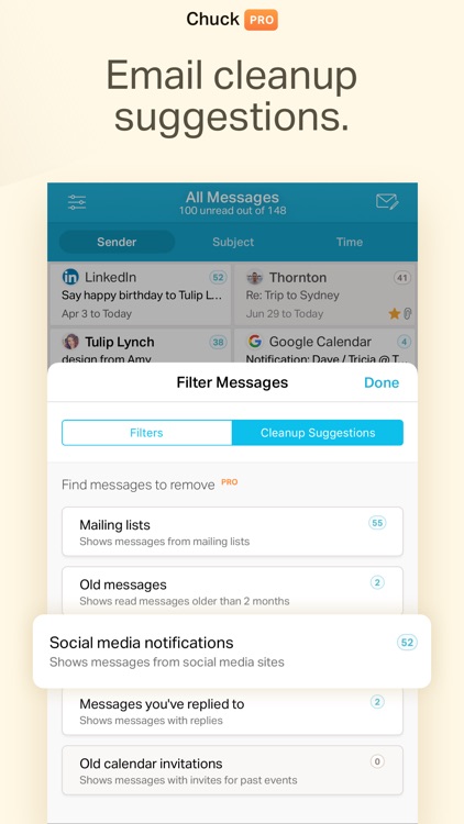 Chuck Email: Organized Mailbox screenshot-5