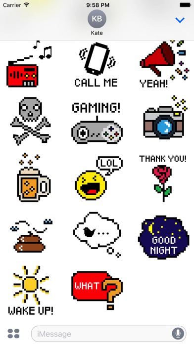 Pixel Style Emoji LOL Stickers screenshot 2